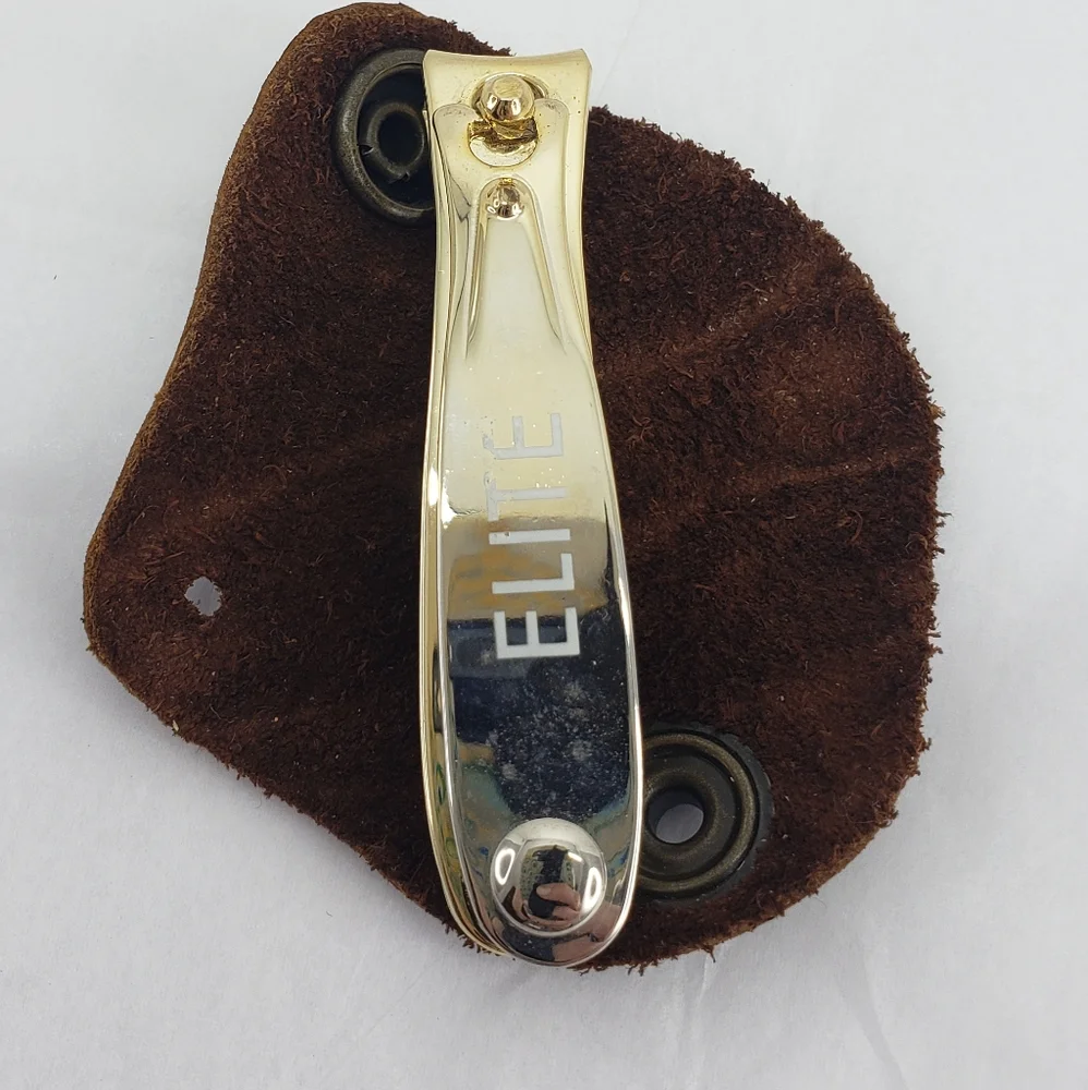 Rustic Leather Nail Clipper Keychain Carry Travel Secure Snap Handmade - Picture 5 of 6